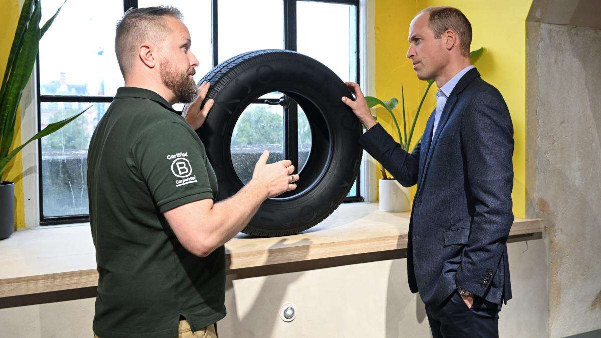 William to visit Earthshot finalist eco-tyre firm as it announces new Uber deal