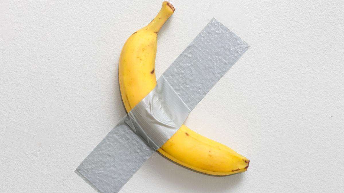 Artwork of banana duct-taped to wall estimated to sell for more than £1m