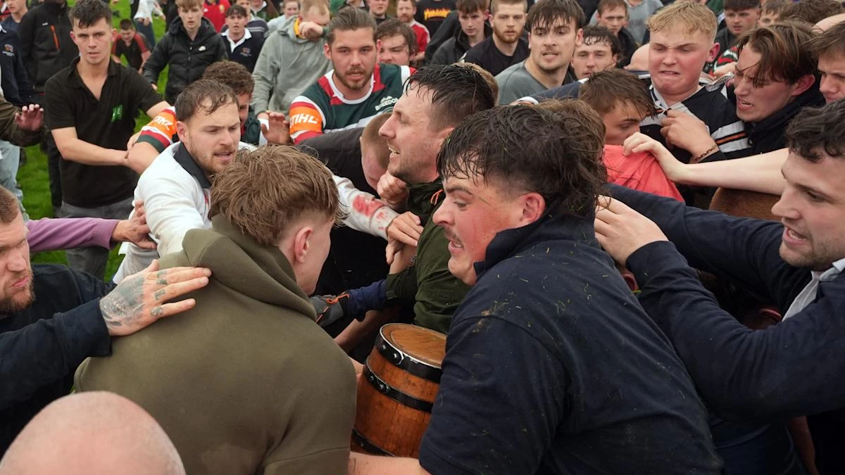Leicestershire villages battle it out at annual ‘bottle-kicking’ contest