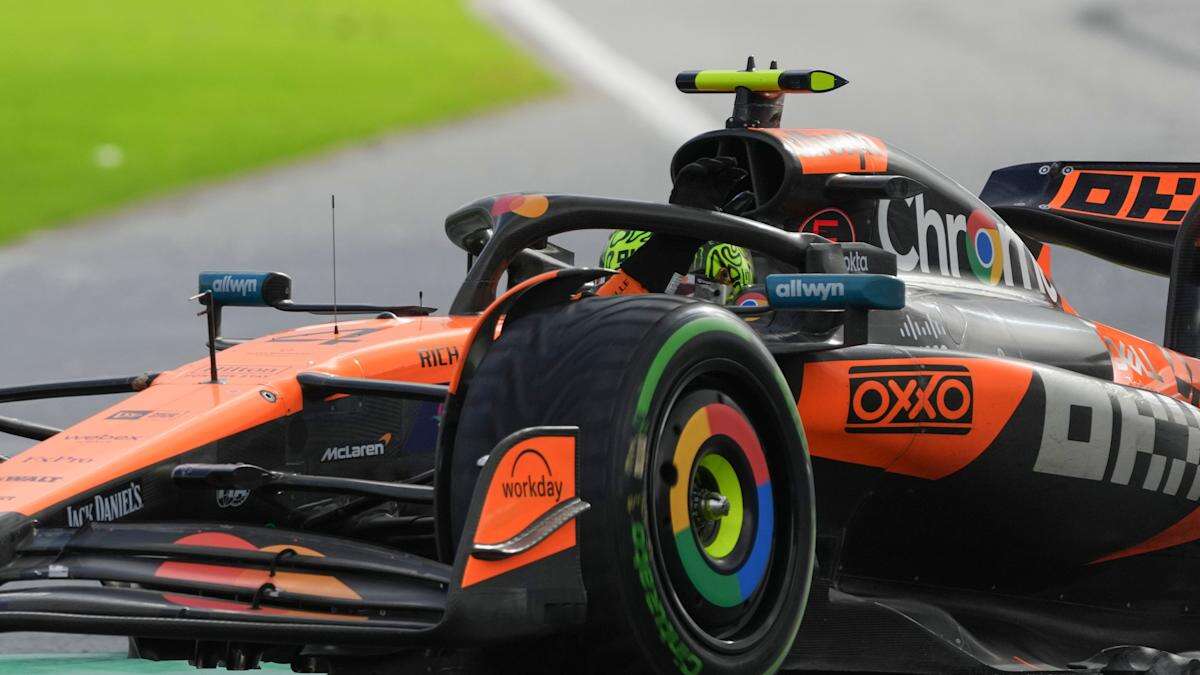 Lando Norris holds off Max Verstappen to win wet Australian Grand Prix