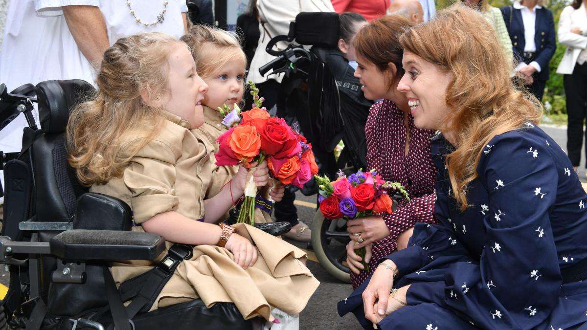 Eugenie and Beatrice praise ‘inspiring’ children’s hospice at garden party