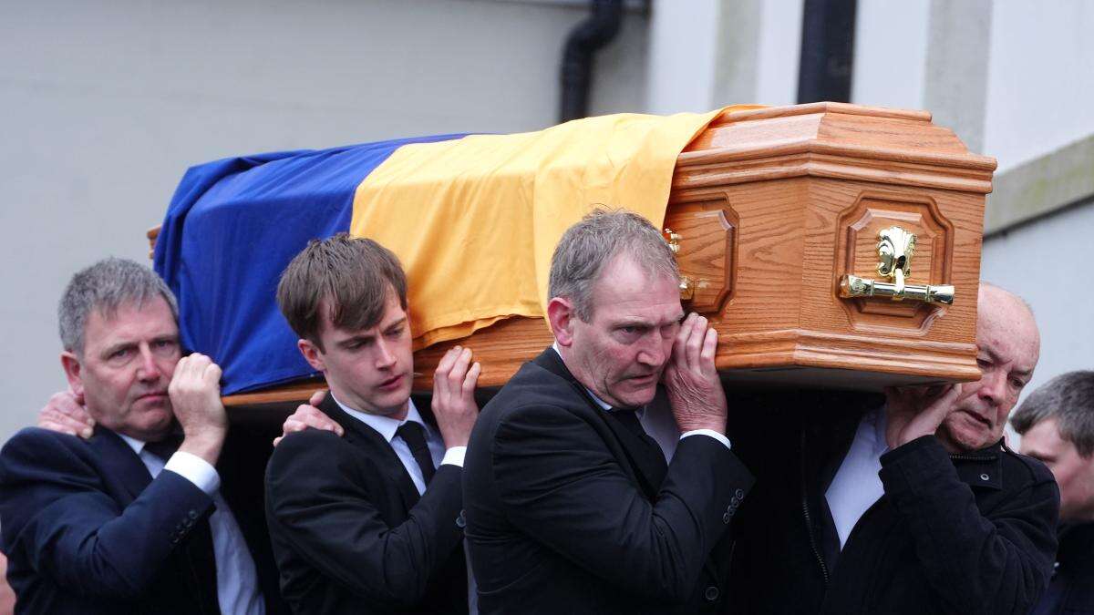 Jockey Michael O’Sullivan won the hearts of the Irish people, funeral hears