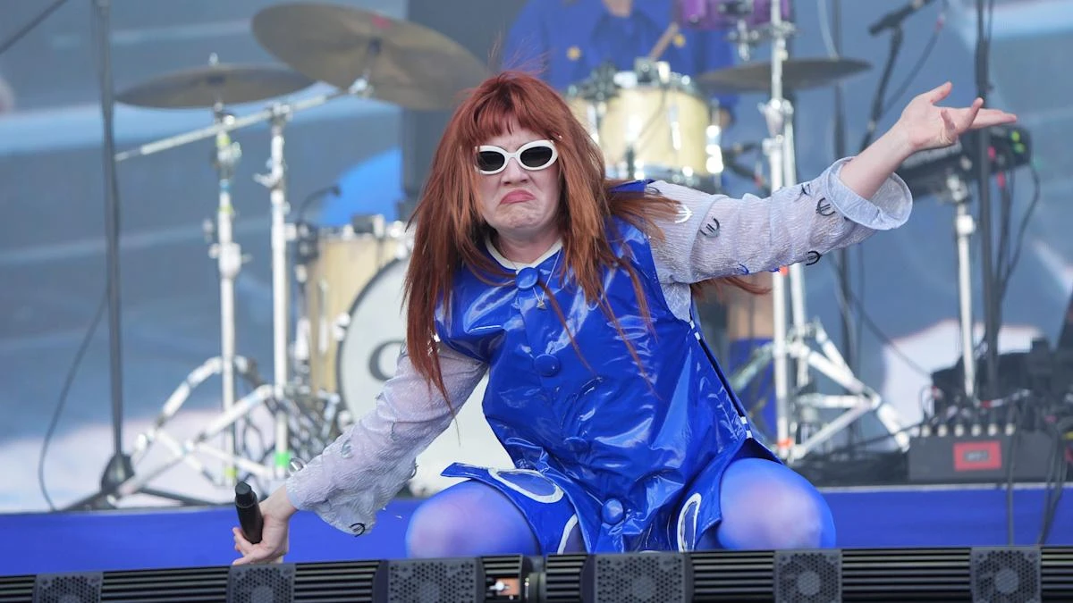 CMAT shouts ‘Free Palestine’ and wades into Glastonbury crowd during lively set