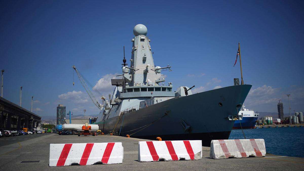 Sailors on Royal Navy destroyer home for Christmas after six-month mission