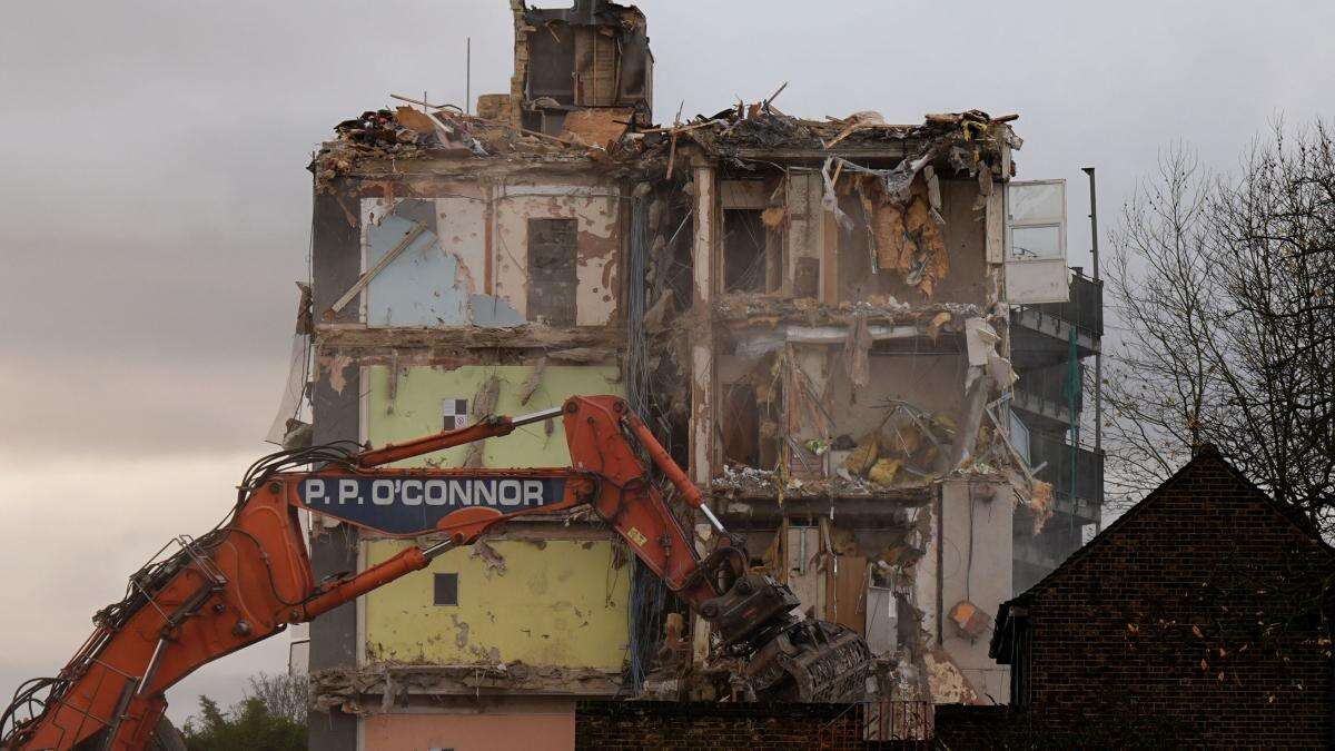 Cladding-issue flats demolished in east London months after devastating fire