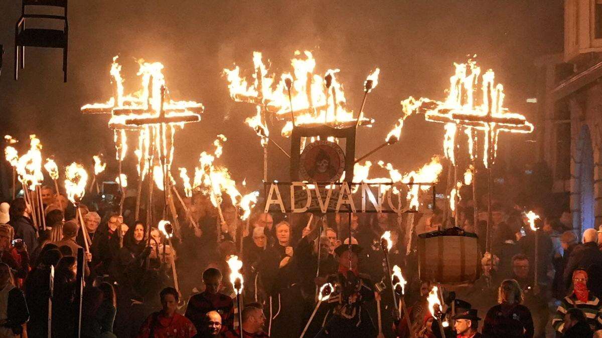 Streets packed for annual Lewes bonfire parade