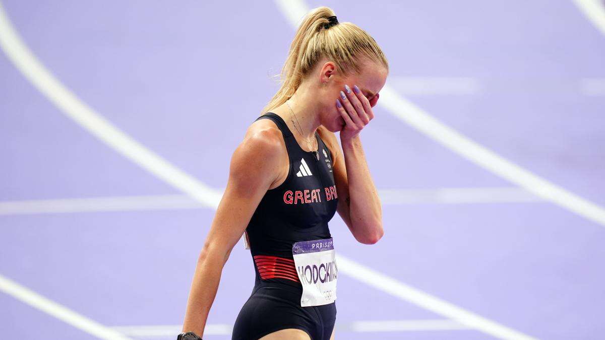 Keely Hodgkinson ‘gutted’ as injury forces Olympic star out of 800m record bid