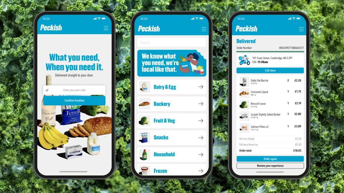 ‘Peckish’ app allows speedy delivery from independent grocers