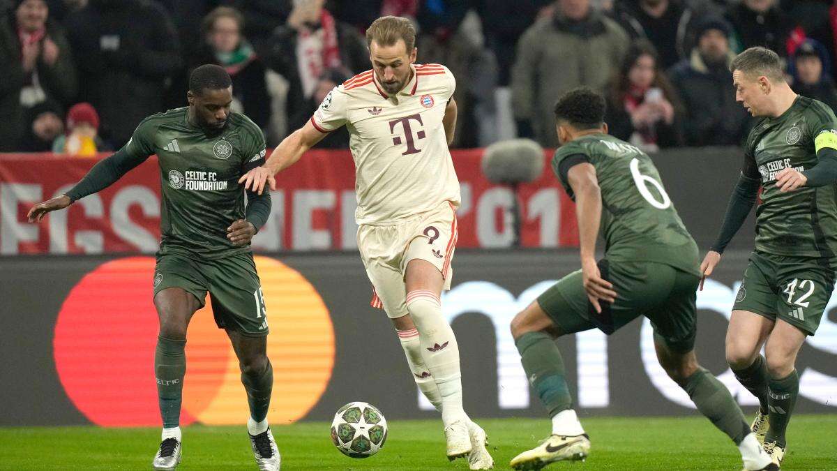 England’s Harry Kane aggravates calf knock during Bayern Munich draw with Celtic