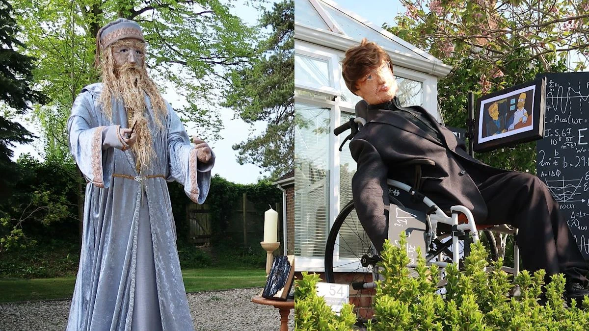 ‘Exstraw-dinary’ versions of Dumbledore and Stephen Hawking at scarecrow event