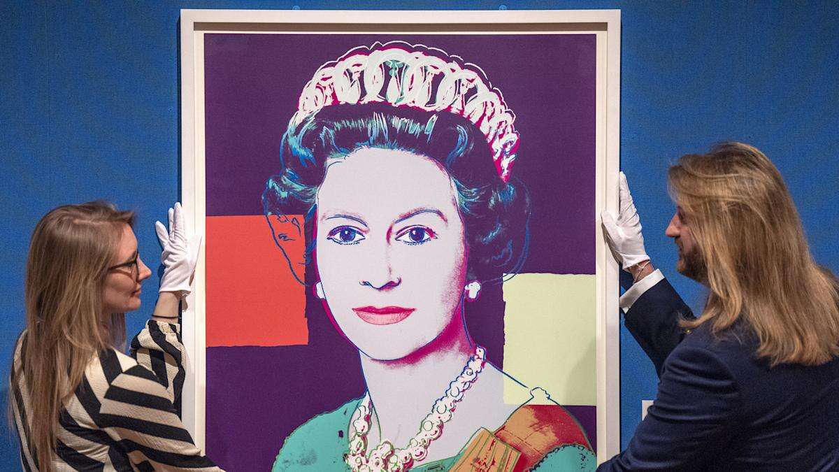 Andy Warhol screenprint of Queen Elizabeth II among works on show at exhibition