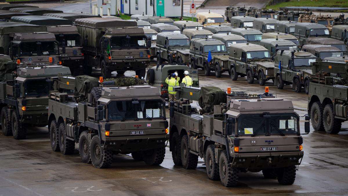 Army loads hundreds of vehicles on to ships ahead of major Nato exercise