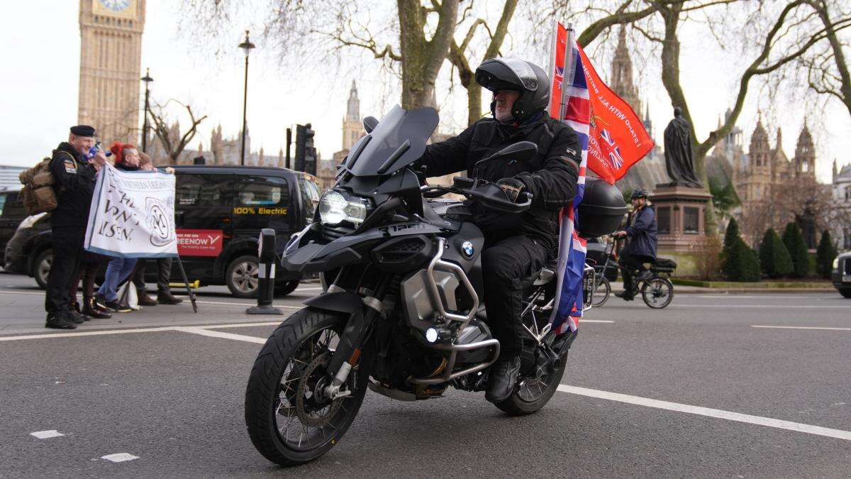 British Army veterans of Northern Ireland Troubles march on Westminster