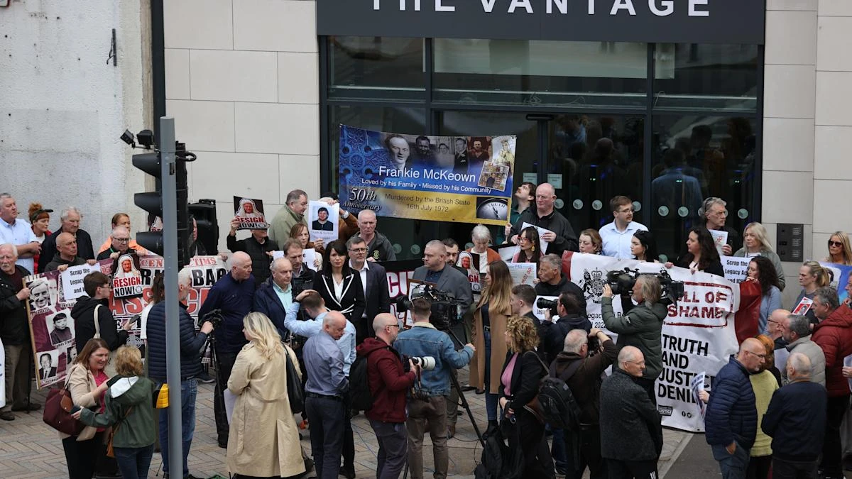 Victims urge boycott of new Troubles legacy body during protest at its office