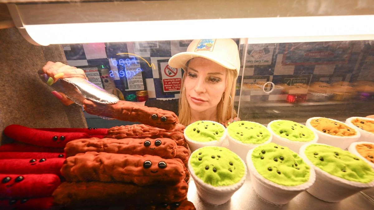 Artist to serve up fish and chips at takeaway shop made entirely from felt