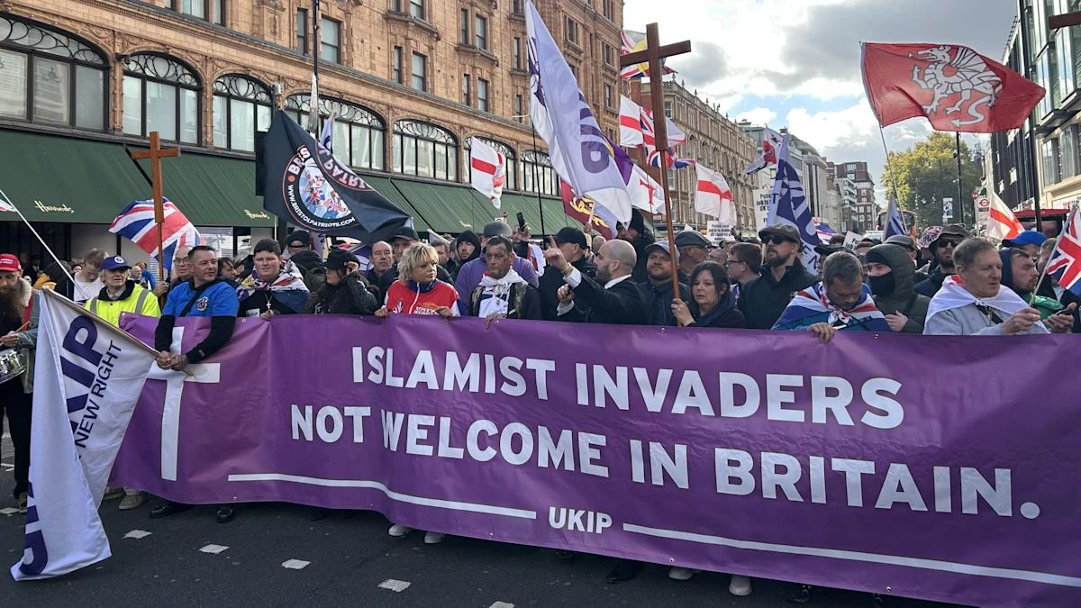 Four counter-protesters arrested during Ukip march in central London
