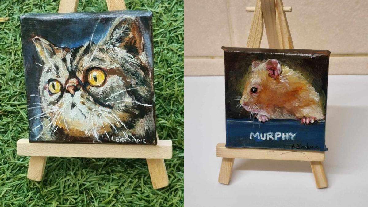 Artist ‘putting some positivity out into the world’ through mini pet paintings