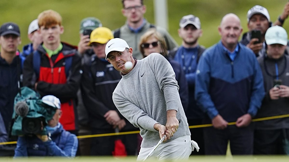 Home favourite Rory McIlroy falls short in bid for first-round Open lead