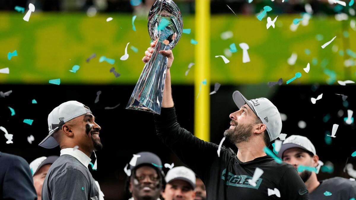 Nick Sirianni sheds ‘happy tears’ after Philadelphia Eagles win Super Bowl