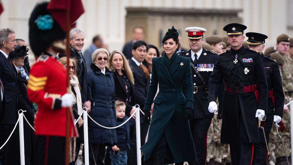 Kate marks 125th anniversary of Irish Guards on St Patrick’s Day visit