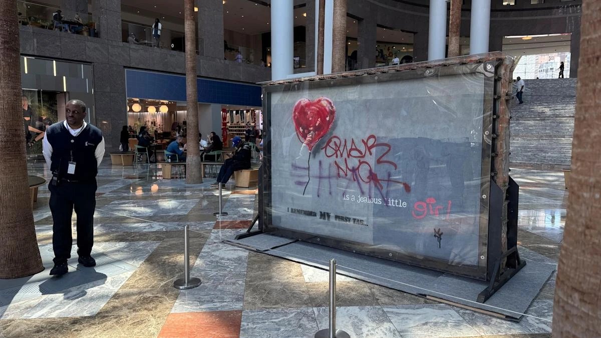 Banksy’s Broken Heart painting defaced on a Brooklyn wall is up for sale