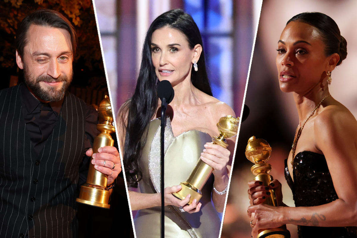 Golden Globes best moments from Demi Moore’s first win to Zoe Saldana’s powerful speech