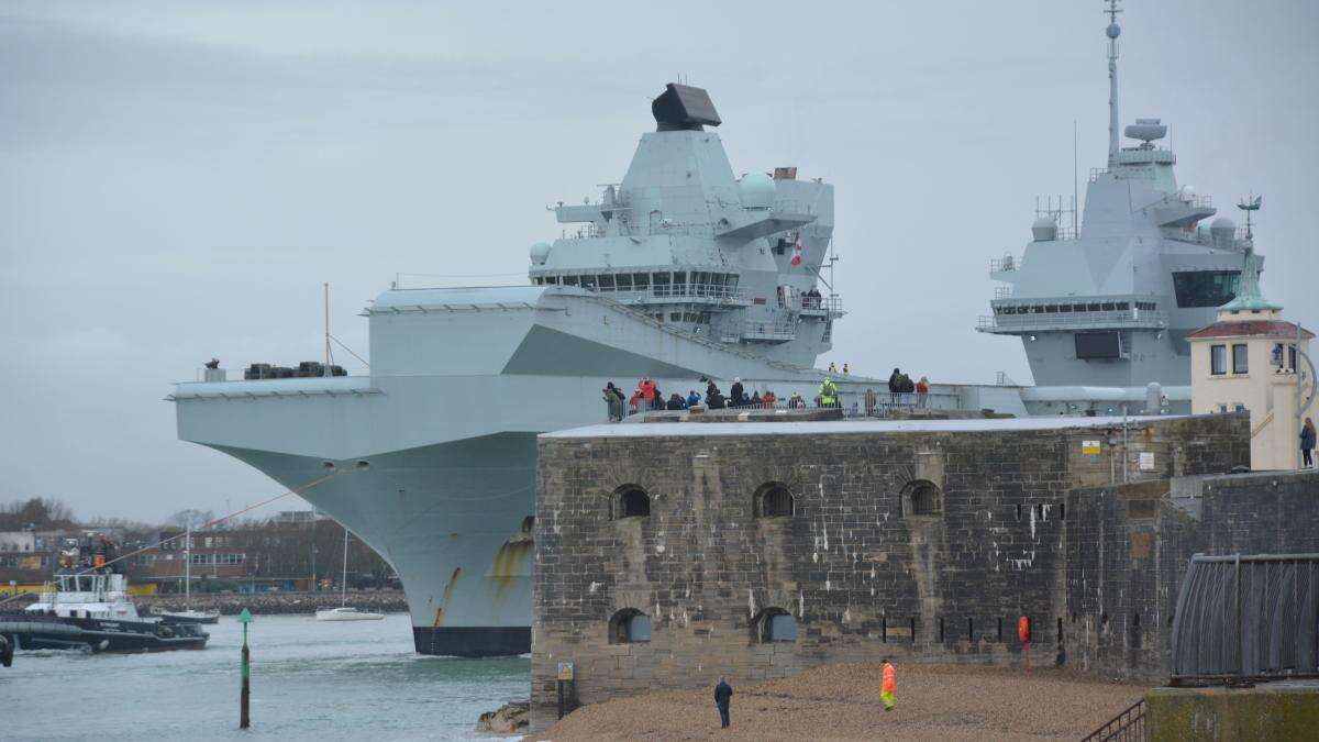 Royal Navy flagship sails to prepare ahead of deployment to Australia