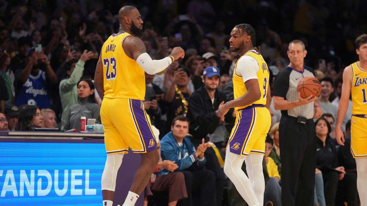 LeBron and Bronny James make NBA history as first father-son to play together