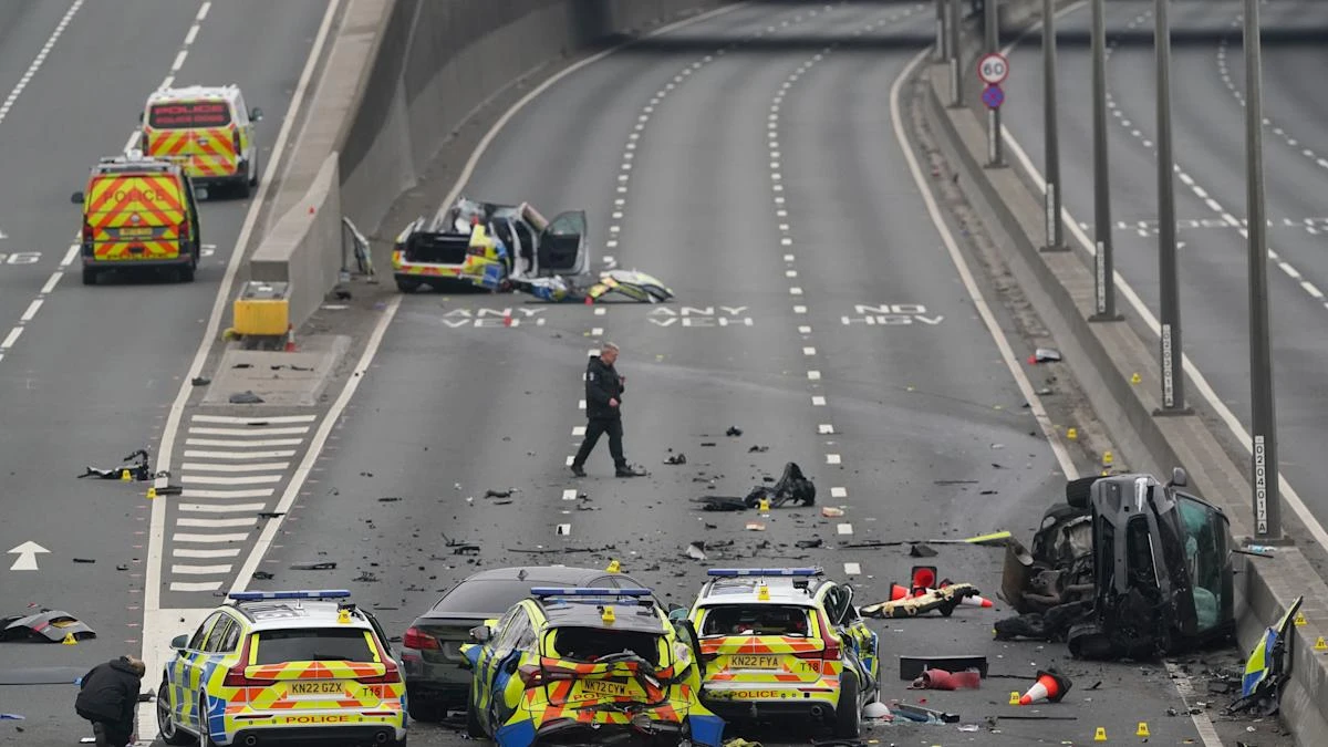 Man released on bail after major A1 crash which injured seven police officers