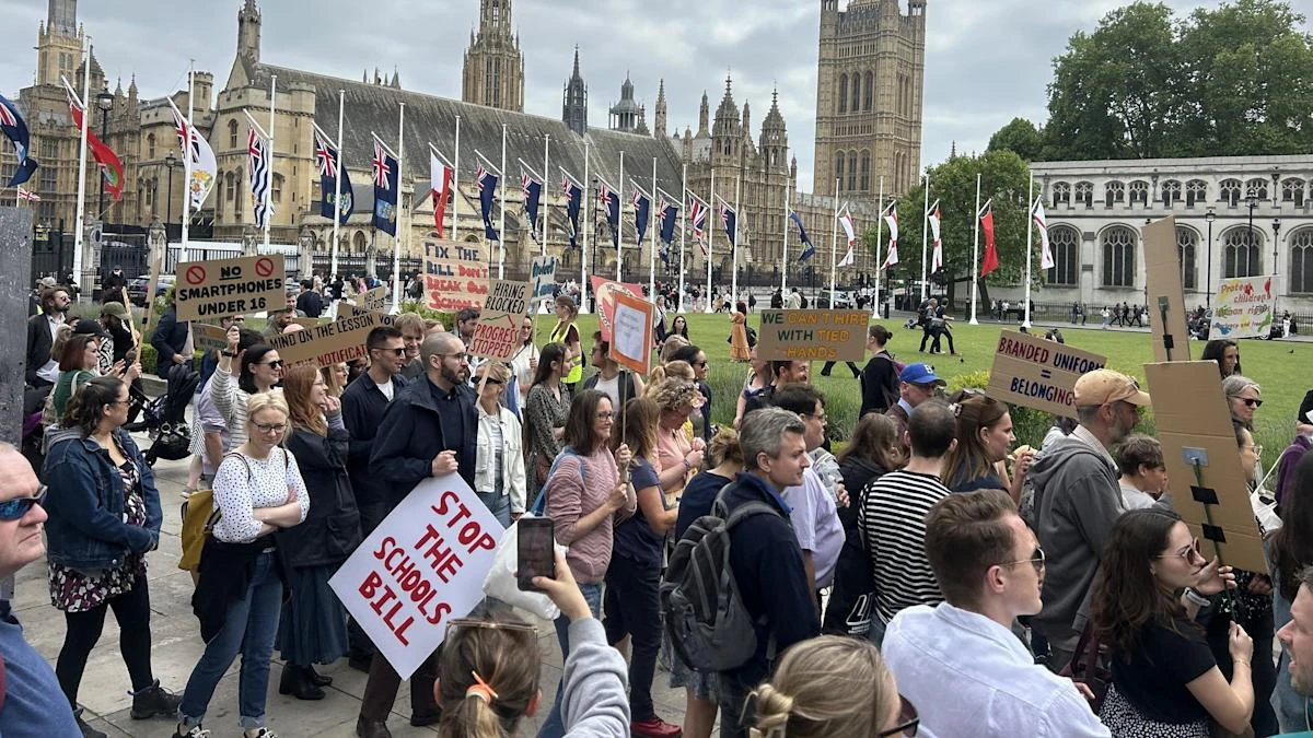 Protesters rally against Government’s ‘insane’ Schools Bill