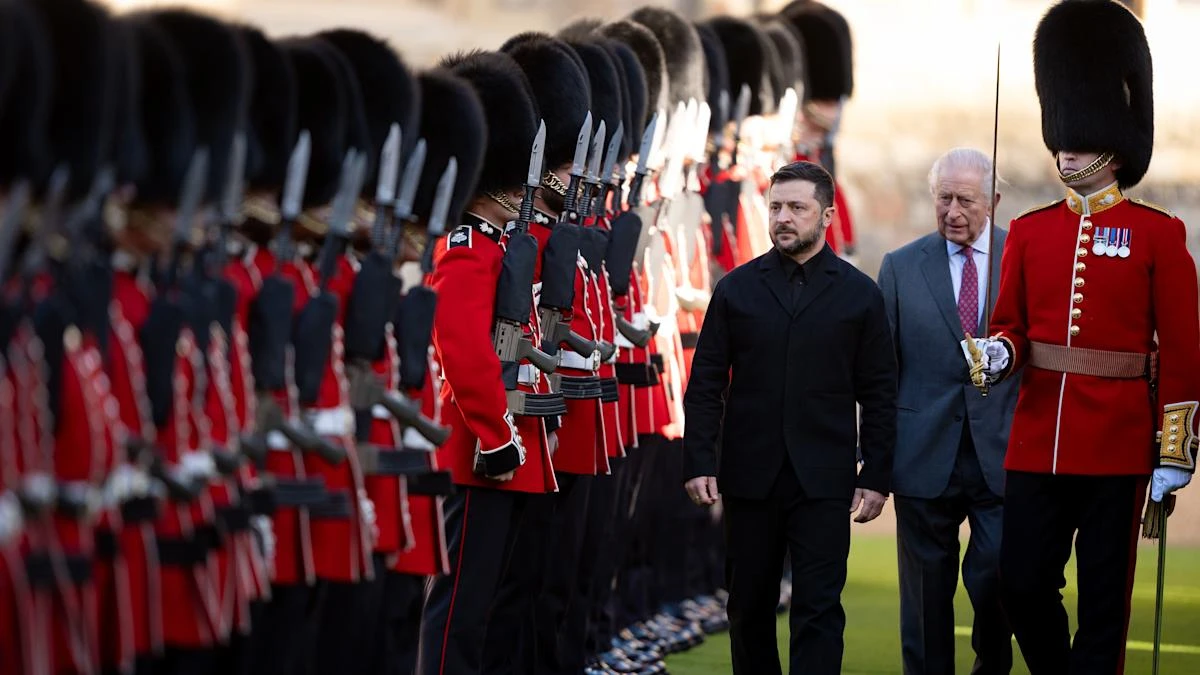 Ceremonial welcome for Zelensky as he meets King at Windsor Castle