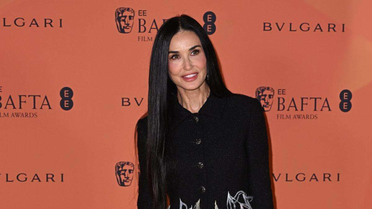 In Pictures: Demi Moore stuns in feathered dress at Bafta nominees’ party