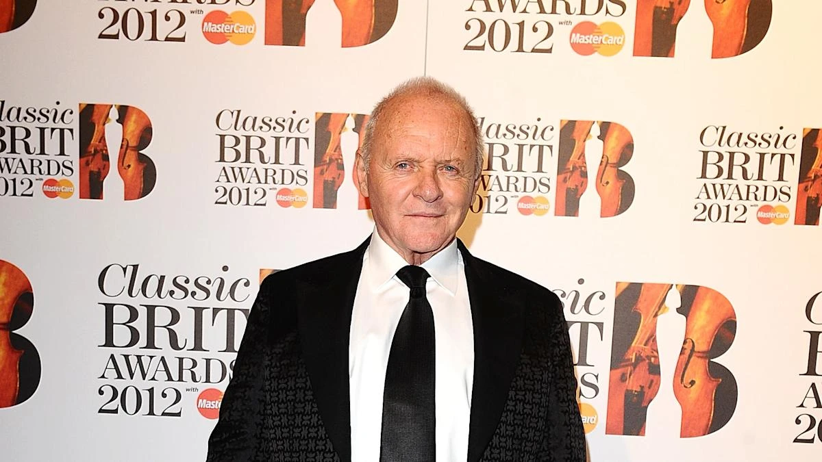 Anthony Hopkins channels Hannibal Lecter while wearing Skims face wrap