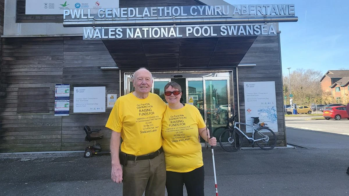 Veterans mark VE Day with swimathon covering 80 lengths weekly over two months
