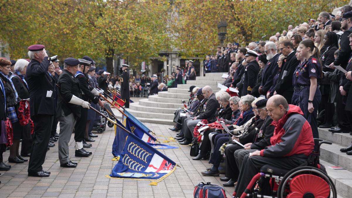 Military personnel join veterans and public for Remembrance Sunday in Portsmouth