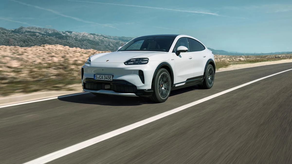 Porsche reveals sleek Cayenne Coupe Electric