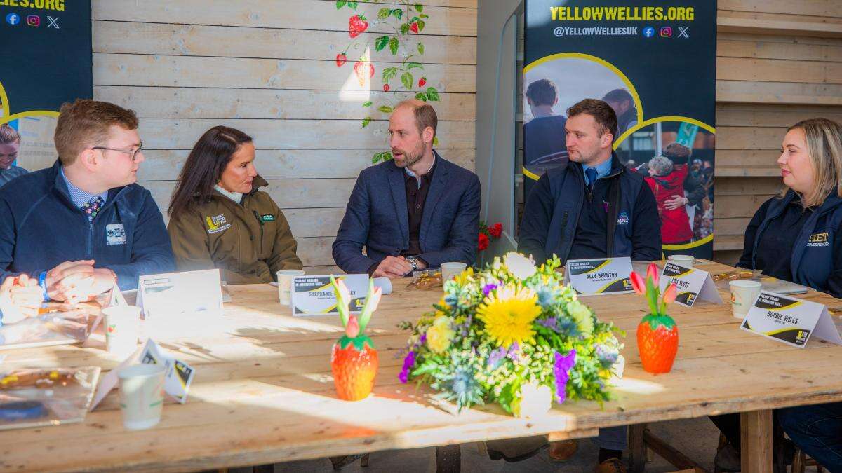 Prince of Wales discusses rural isolation with young farmers