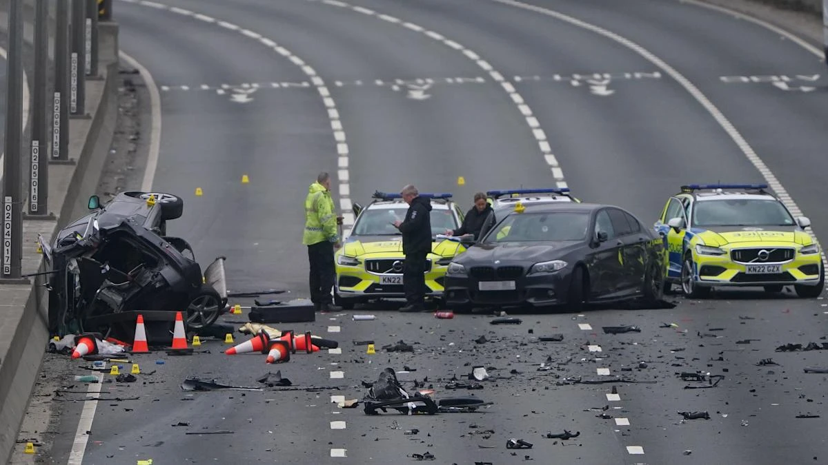 Man on first date admits dangerous driving in A1 crash with five police cars