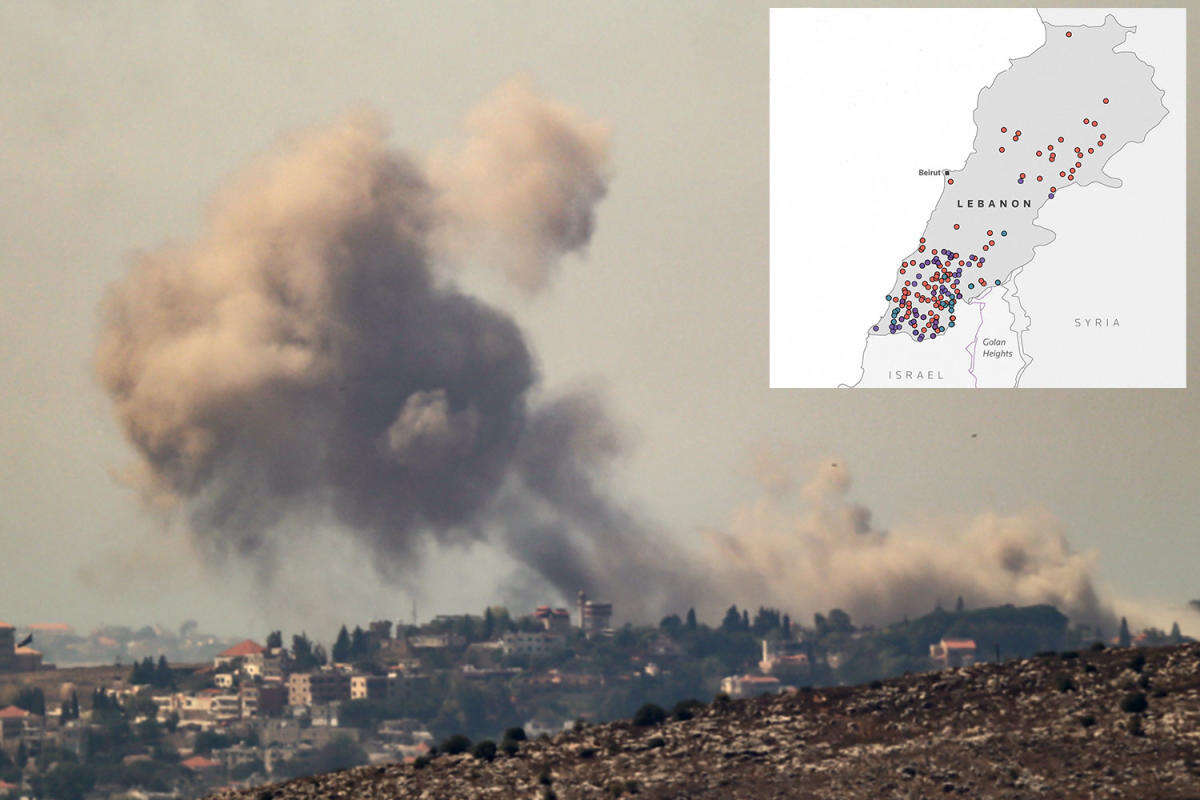 Where is Israel launching air strikes in Lebanon?