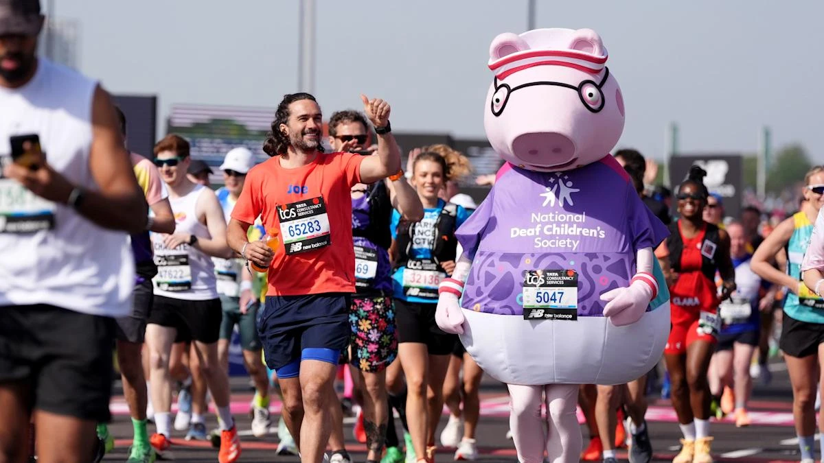 Celebrities shine as they cross London Marathon finish line