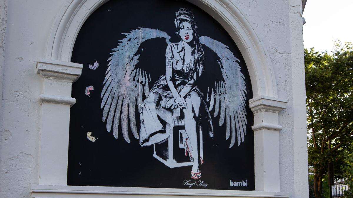 Artwork of Amy Winehouse unveiled on front of Camden venue Koko