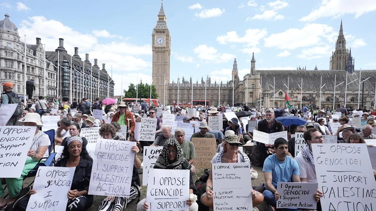 64 charged with supporting banned group Palestine Action