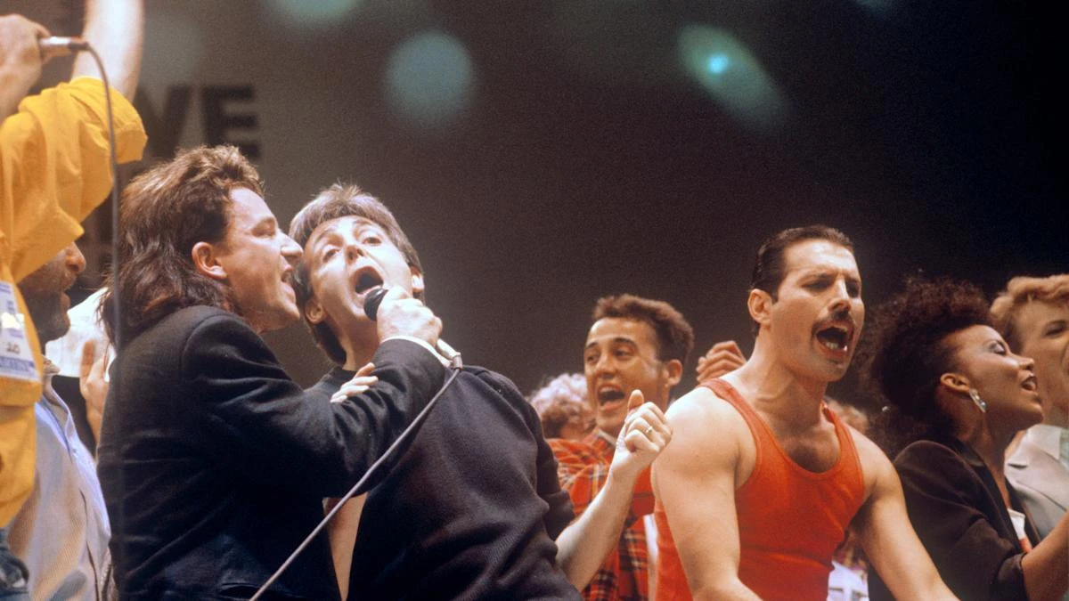 Music fans recall watching Live Aid concert at Wembley Stadium 40 years on