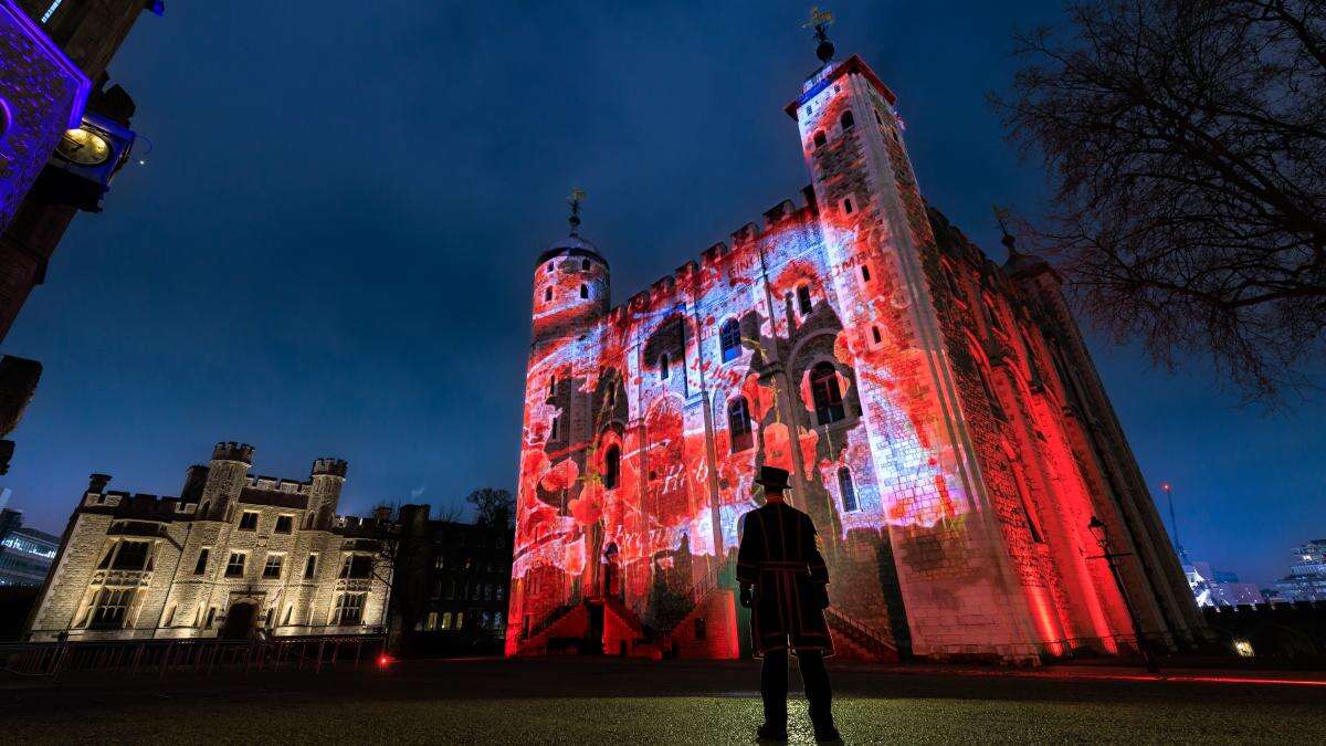 Tower of London to be lit up with poignant light show over Remembrance period