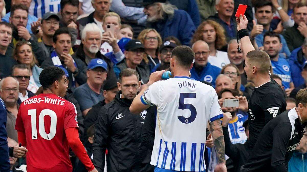 Forest unhappy with Morgan Gibbs-White dismissal in dramatic Brighton draw