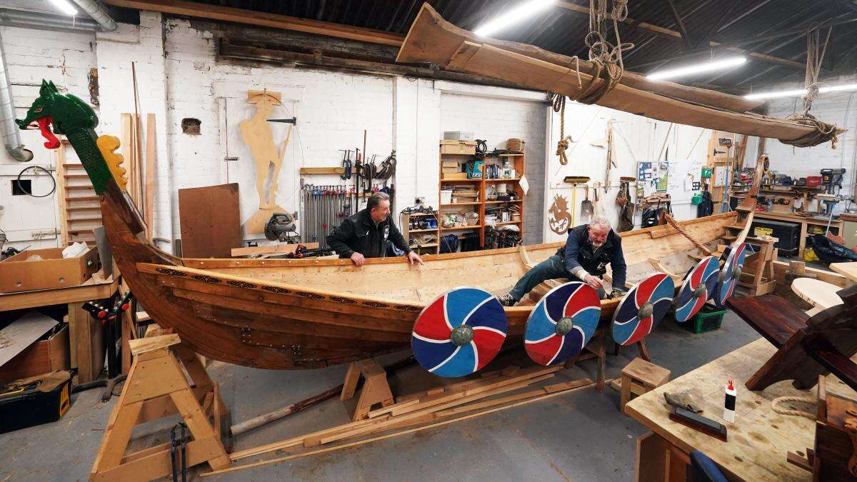 Military veterans complete Stormbird Viking longboat