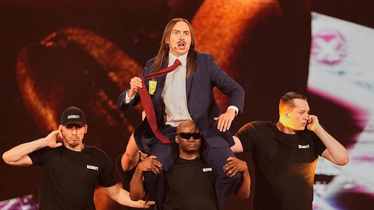 Absurd Estonian act opts for Italian parody as Eurovision semi-final kicks off