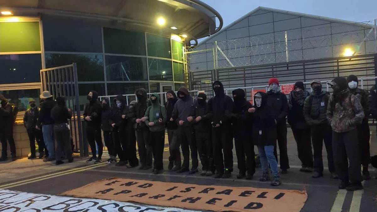 Pro-Palestinian protesters blockade defence factory in Edinburgh