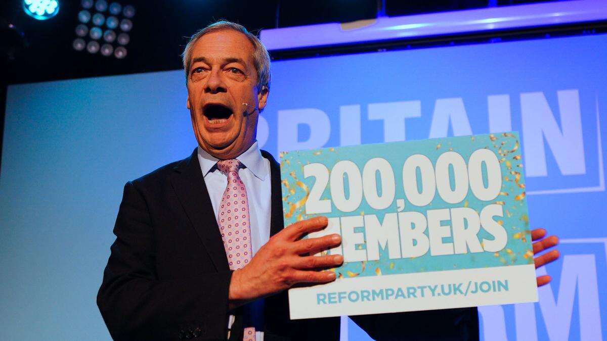 Reform UK membership tops 200,000 as Farage sets goal to ‘overtake’ Labour