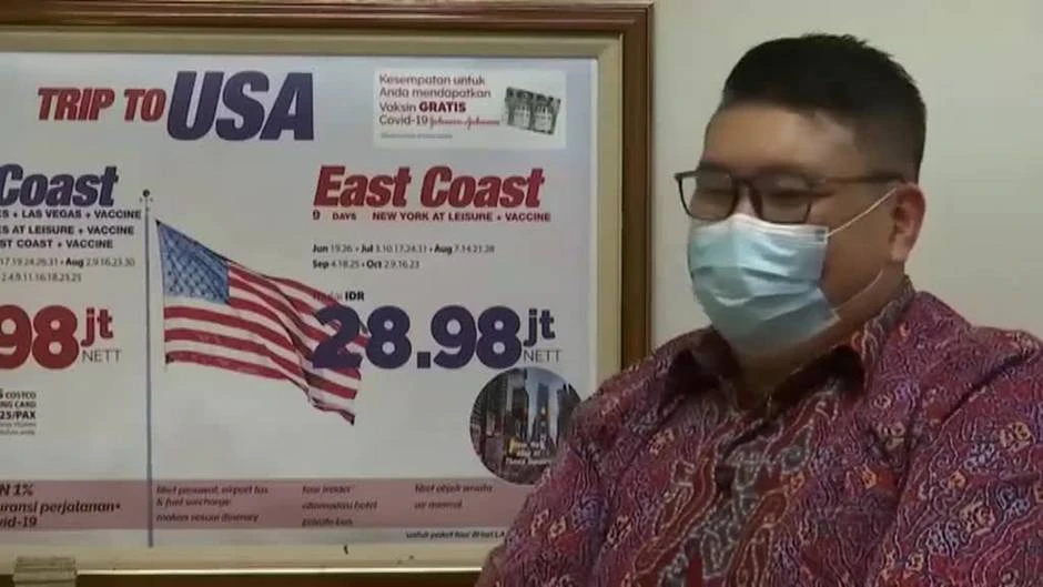 INDONESIA: VIAJES A  EEUU PARA VACUNARSE